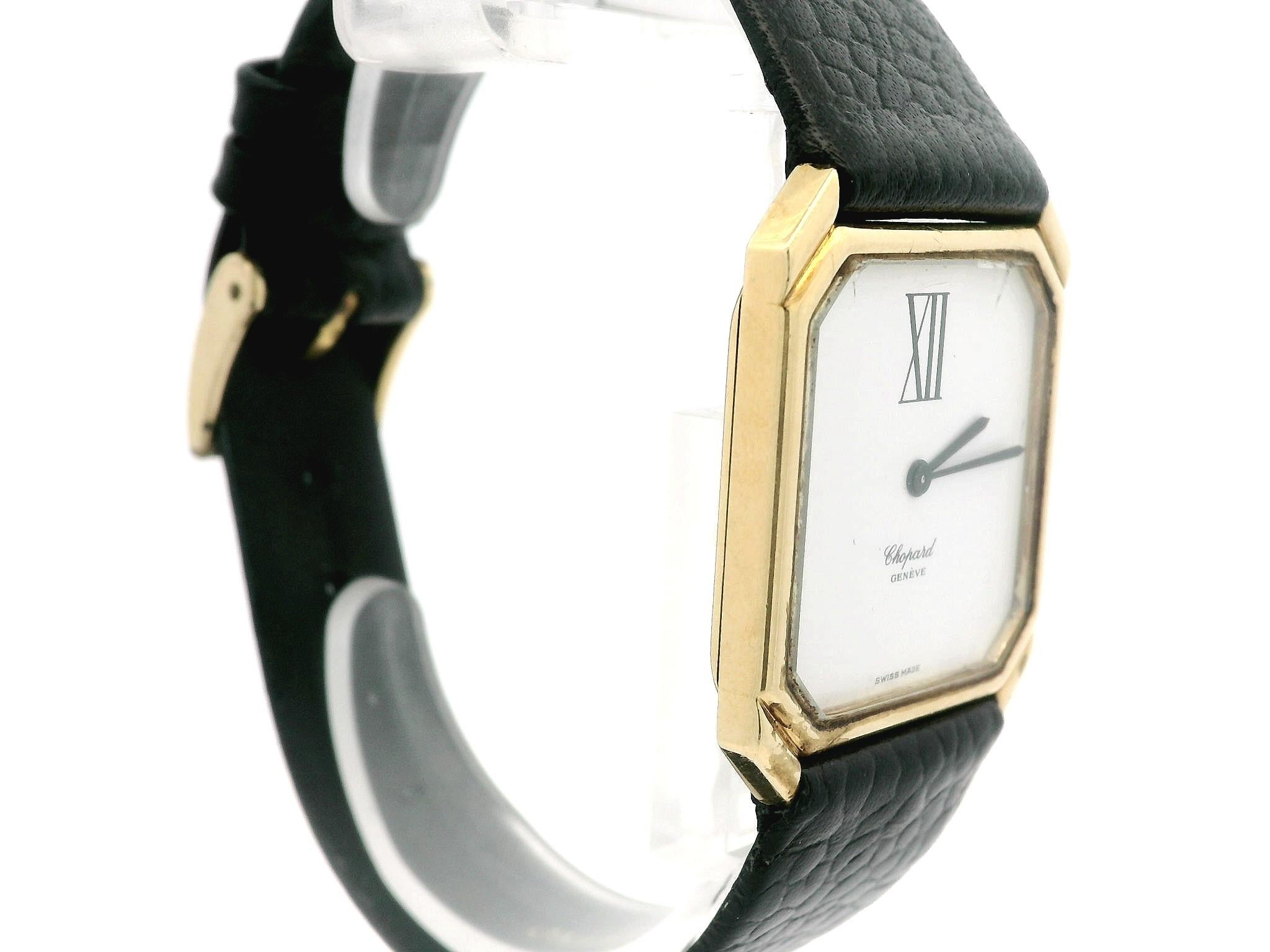 Chopard, montre mécanique octogonale fantaisie à gousset, 26 mm, en or 18 carats, réf. 2101 en vente 1