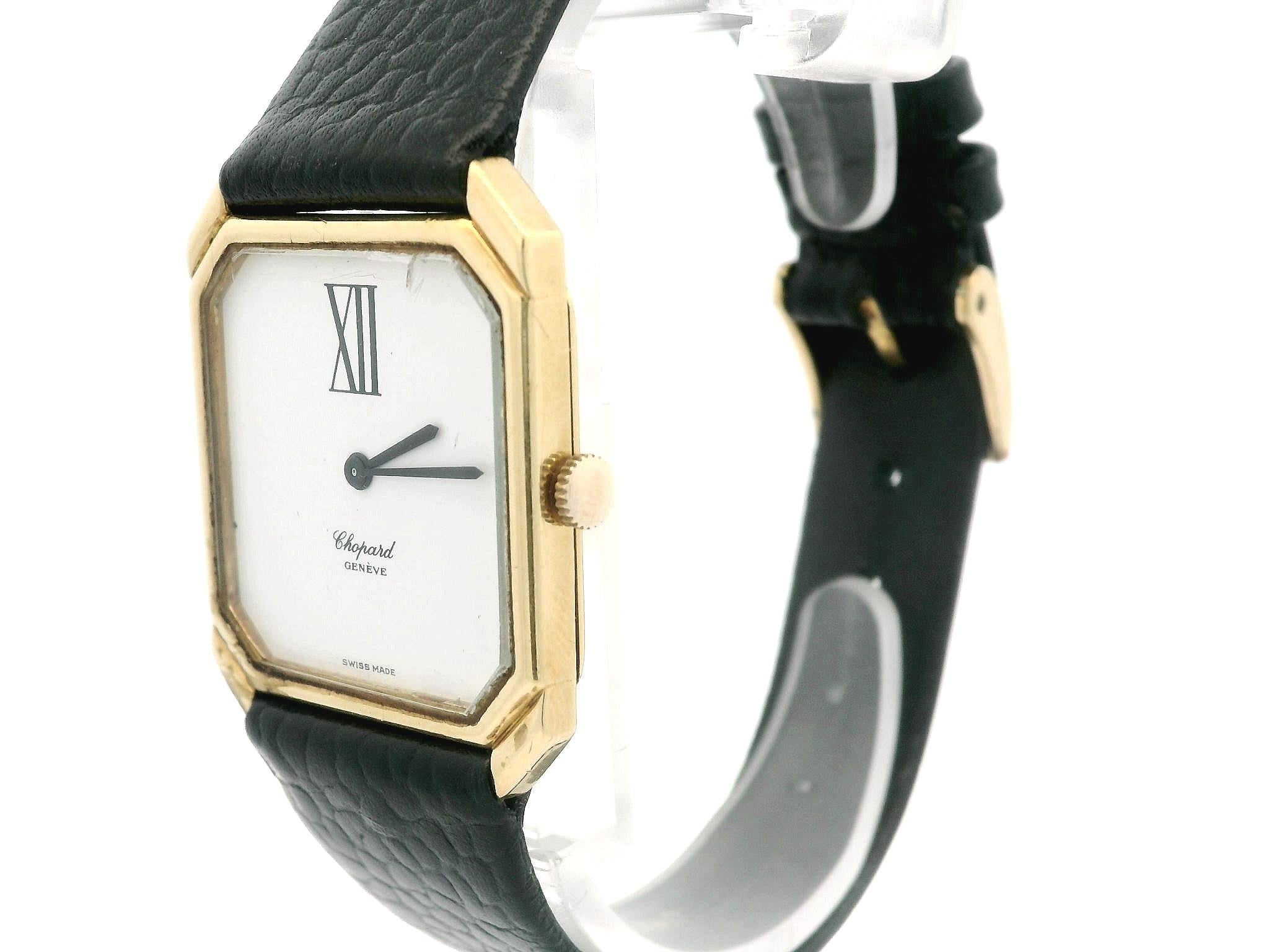Chopard, montre mécanique octogonale fantaisie à gousset, 26 mm, en or 18 carats, réf. 2101 en vente 2