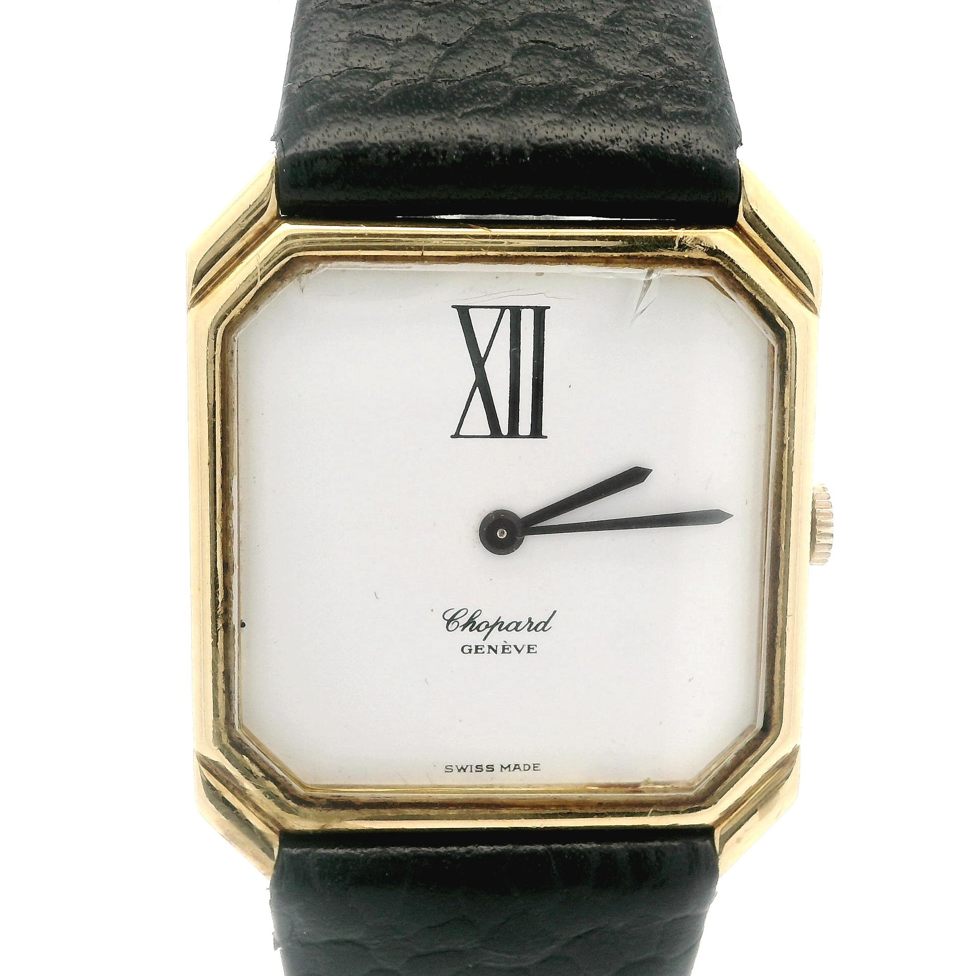 Vintage Chopard 18k Gold 26mm Octagon Fancy Lug Mechanical Watch Ref. 2101