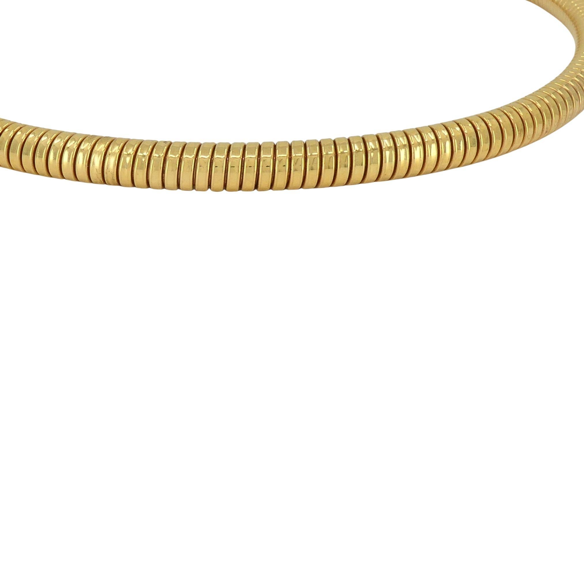 Women's Vintage Chopard 18k Gold Tubogas Choker Necklace For Sale