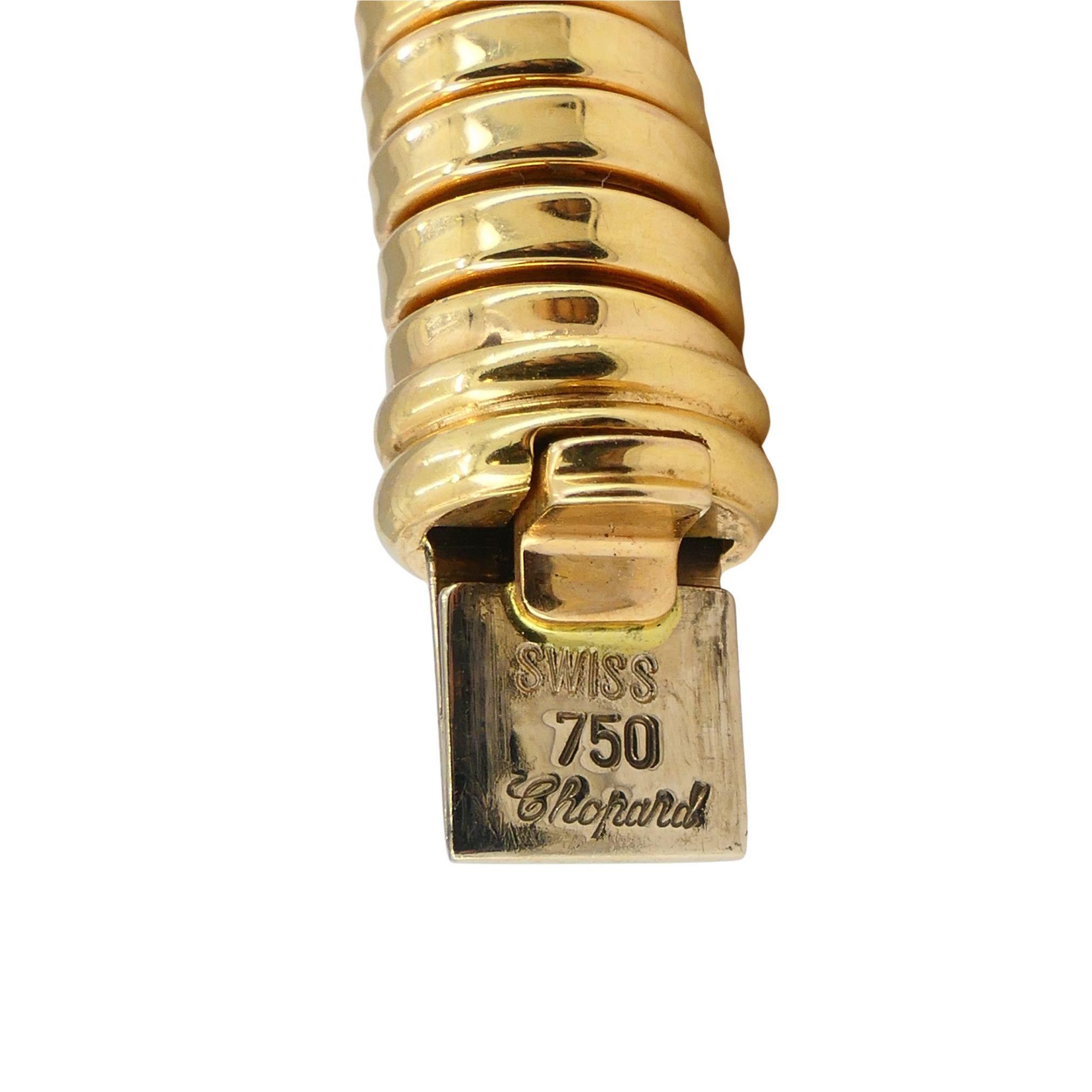 Vintage Chopard 18k Gold Tubogas Choker Necklace For Sale 2