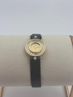 Vintage Chopard Happy Diamonds 18k Yellow Gold Floating Diamond Watch