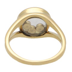 Vintage Chopard 'Happy Diamonds' Diamond Ring Set in 18k Yellow Gold