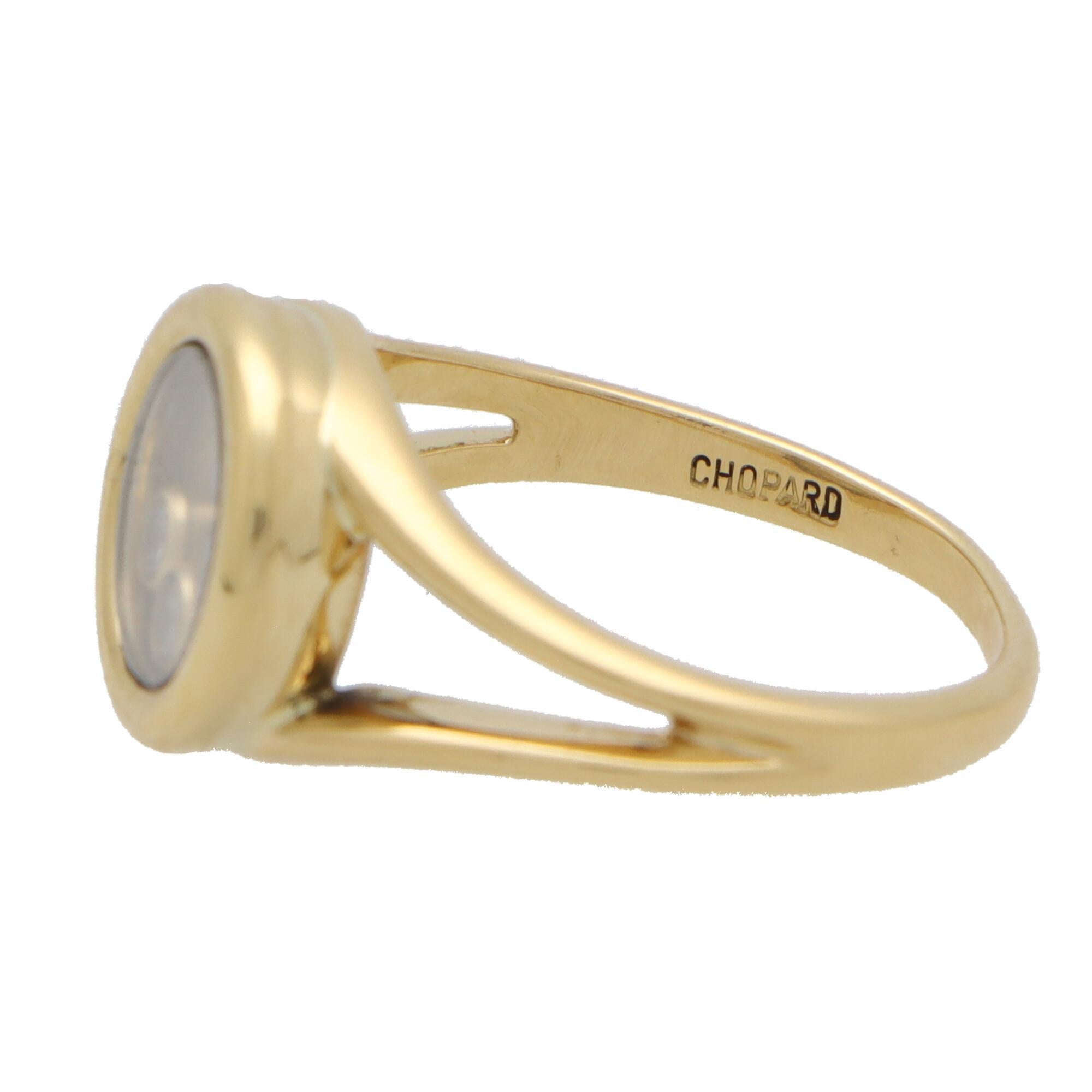 Vintage Chopard 'Happy Diamonds' Diamond Ring Set in 18k Yellow Gold 1