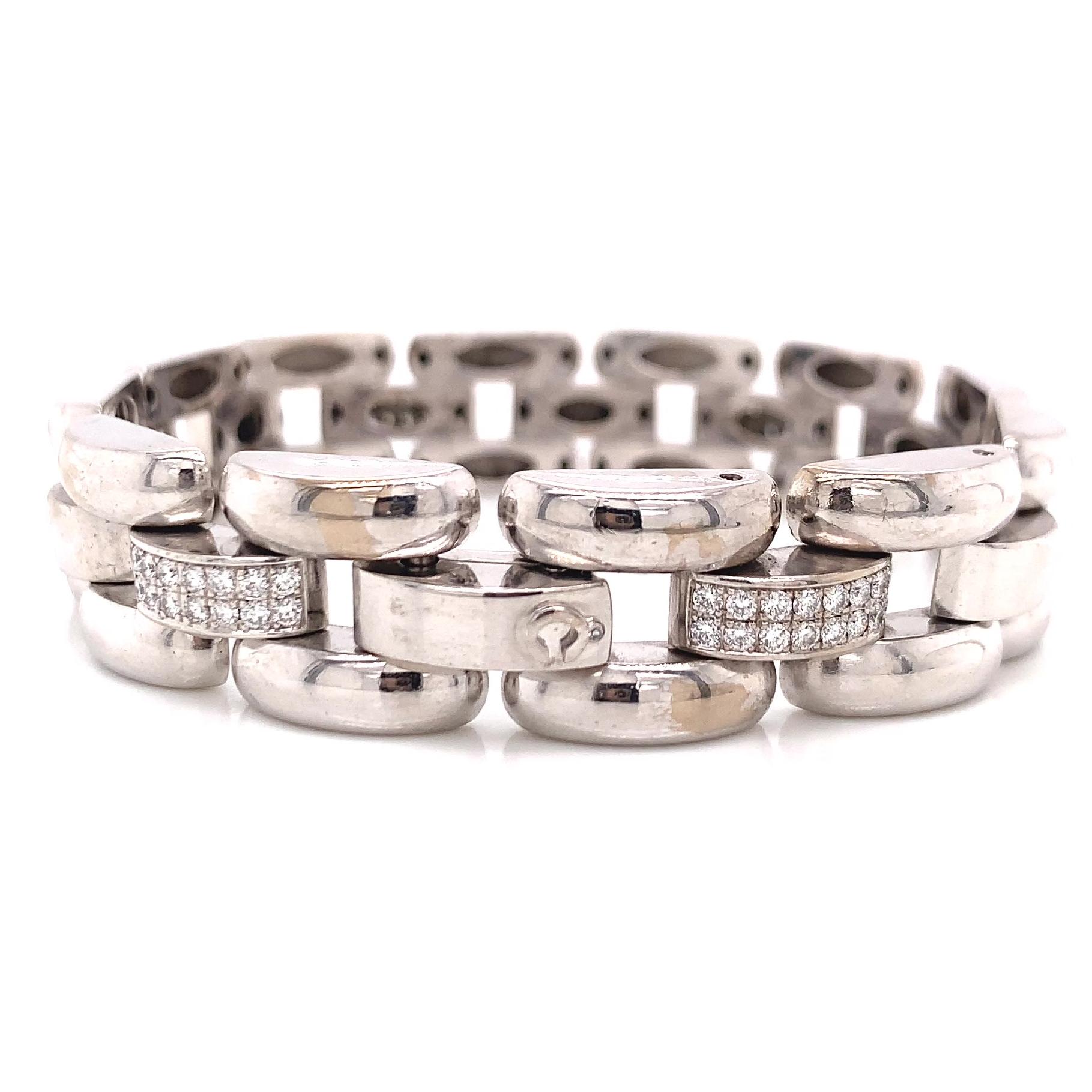 18 Karat Weißgold-Armband von Chopard La Strada mit Diamanten für Damen oder Herren