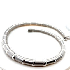 Vintage Chopard  'Les Chaines' Tubular Collar Necklace 18 Karat White Gold