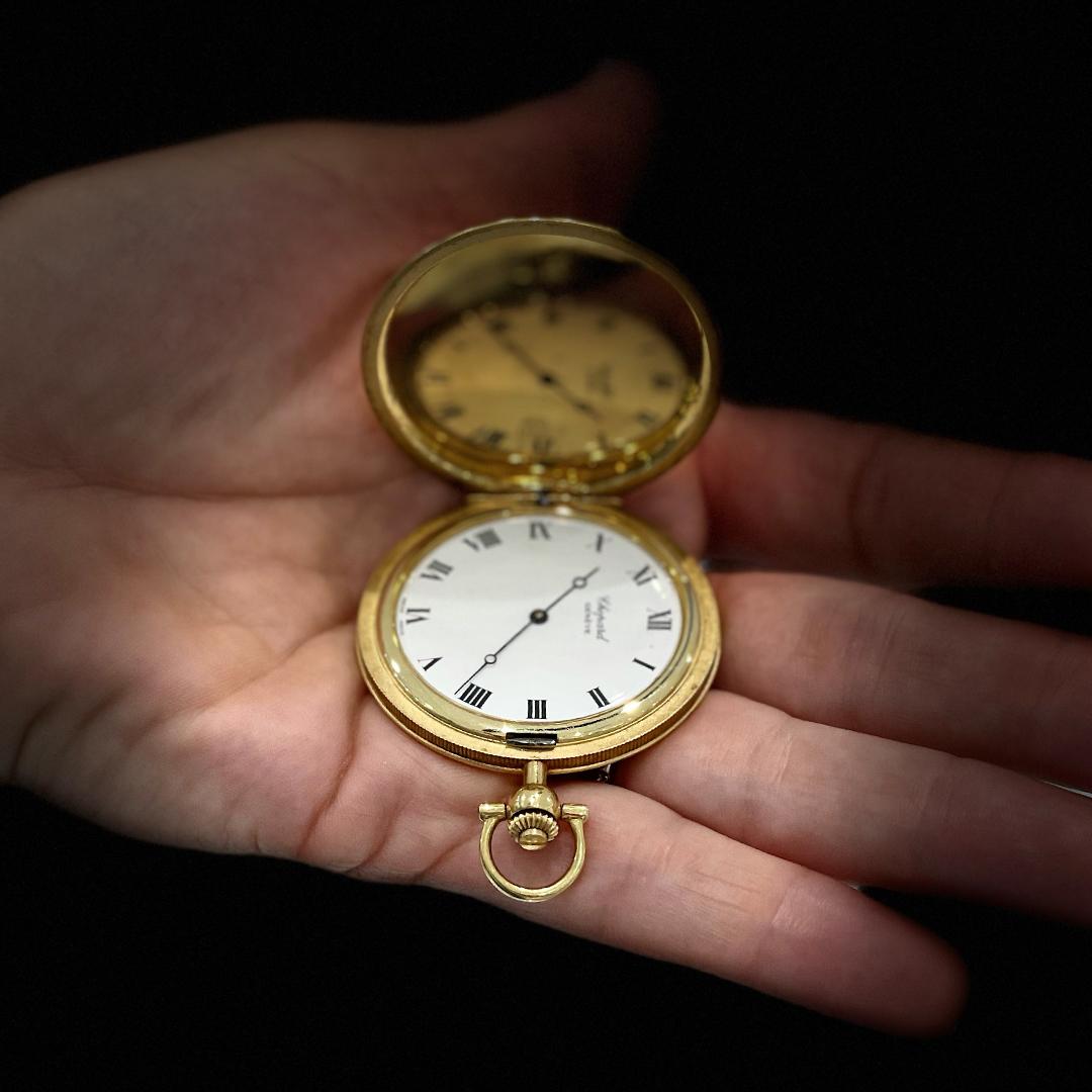 Vintage Chopard Taschenuhr 3014 42mm aus 18 Karat Gelbgold 4