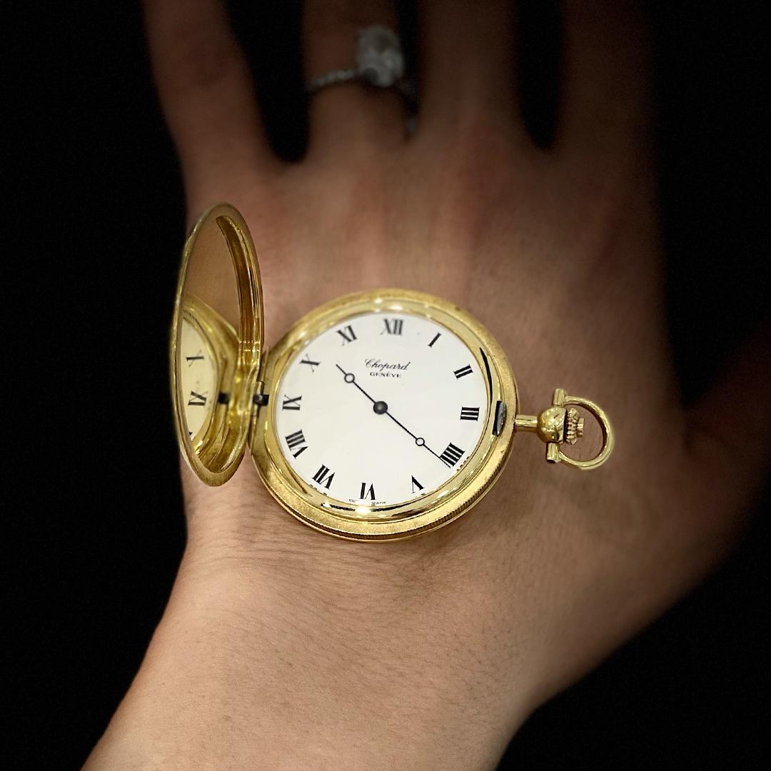 Vintage Chopard Taschenuhr 3014 42mm aus 18 Karat Gelbgold 5