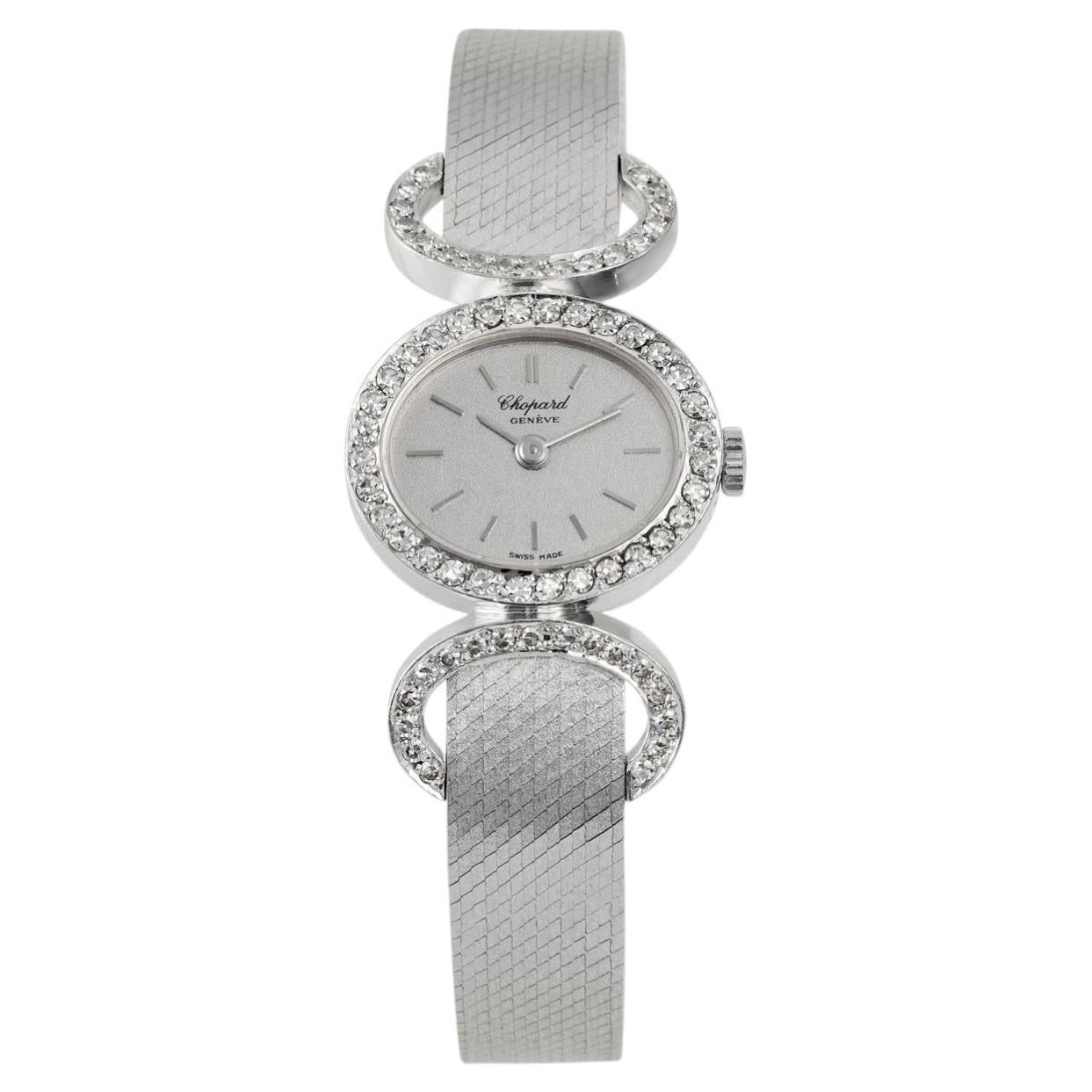 Reloj CHOPARD de oro blanco de 18 quilates con diamantes, de alrededor de los años 70-80, 1,50 ct