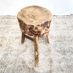 Table d'appoint vintage Chopping Block Stump