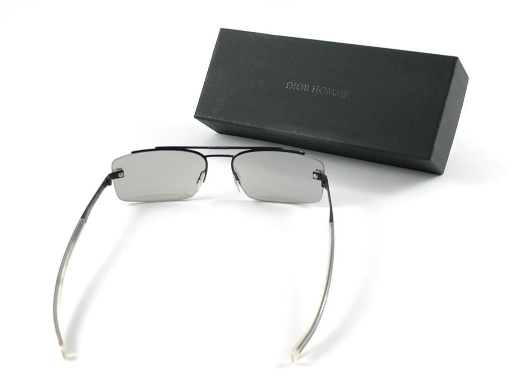Vintage Christian Dior 0003/S Black Rimless Small Sunglasses 2000'S Y2K 4