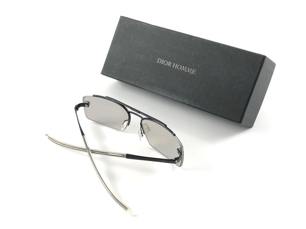Vintage Christian Dior 0003/S Black Rimless Small Sunglasses 2000'S Y2K 2