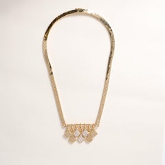 Vintage Christian Dior 18K Gold and Diamond Dangle Necklace