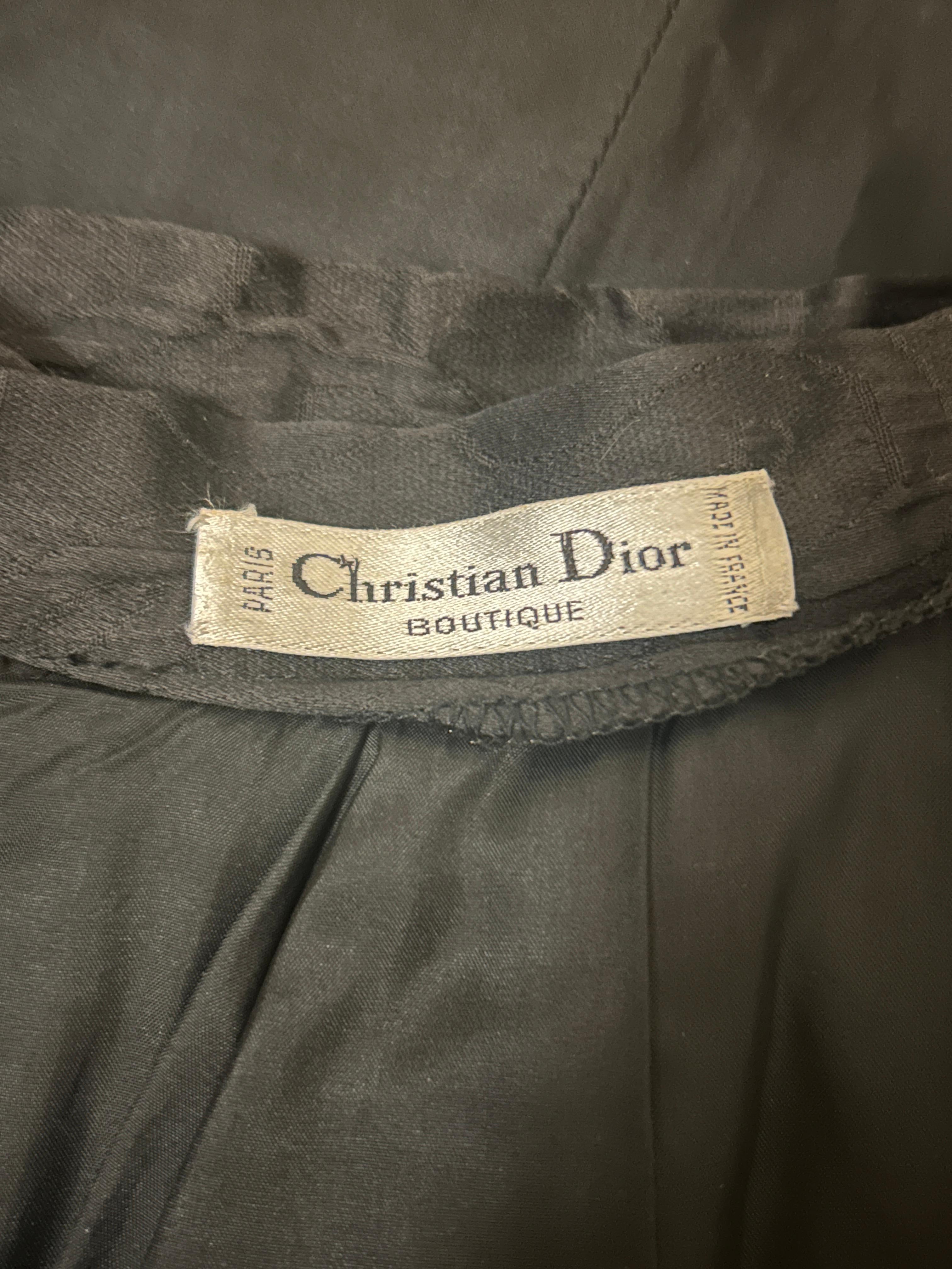 Vintage Christian Dior 1970s Black Long Full Ball Skirt 3