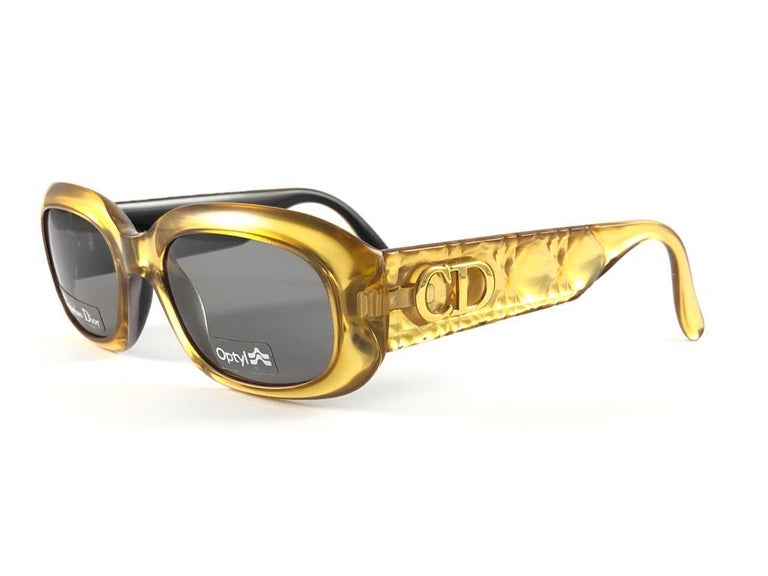 Vintage Christian Dior 2006 Gold Canage Optyl Sunglasses