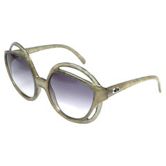 Vintage Christian Dior 2027 60 Green Jasped Optyl Sunglasses