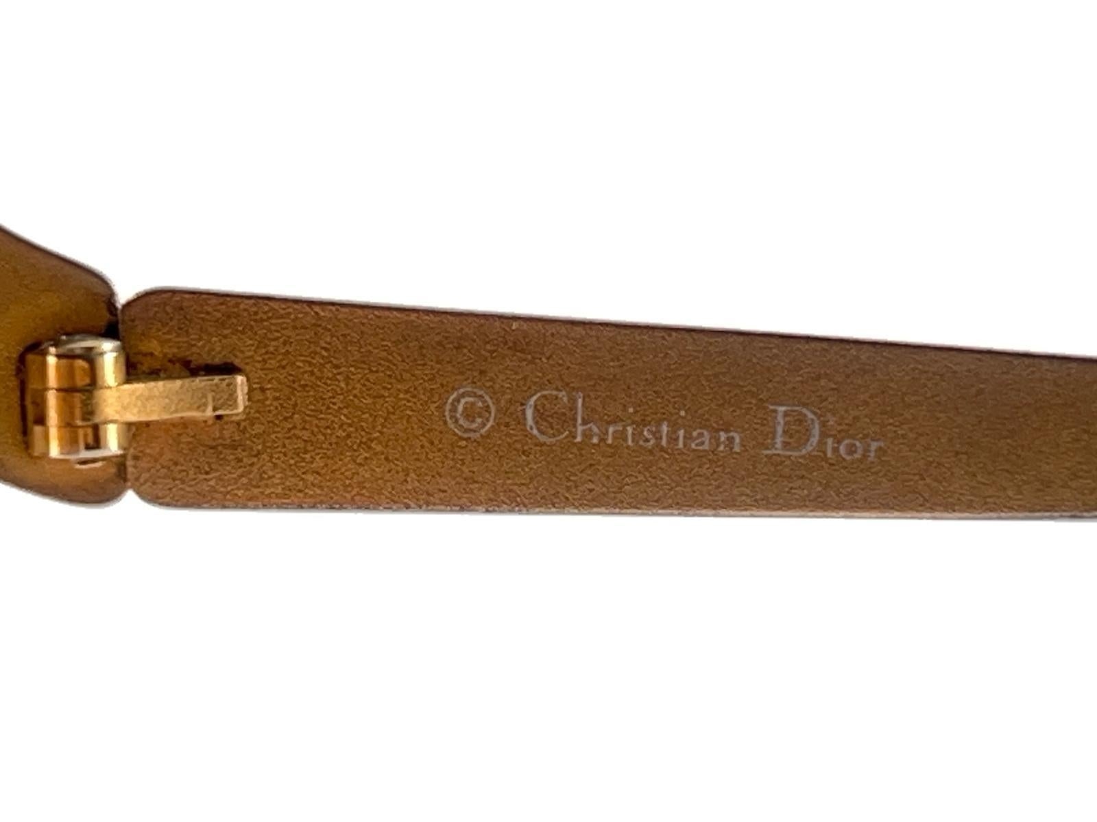 Lunettes de soleil vintage Christian Dior 2037 43 or et acajou 1970's Autriche en vente 5