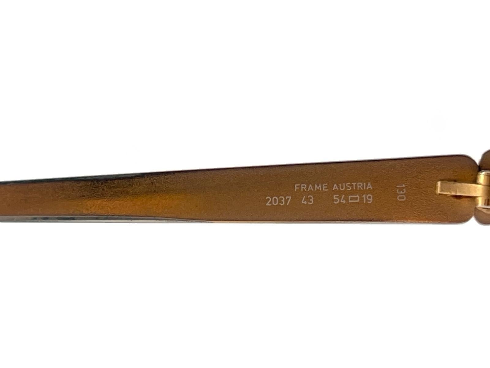 Lunettes de soleil vintage Christian Dior 2037 43 or et acajou 1970's Autriche en vente 7