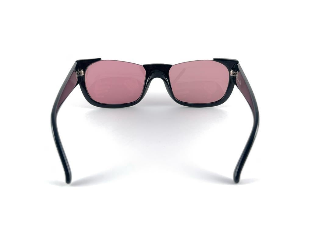 Vintage Christian Dior 2396 Black Half Frame Pink Lenses Sunglasses 80'S Austria For Sale 5
