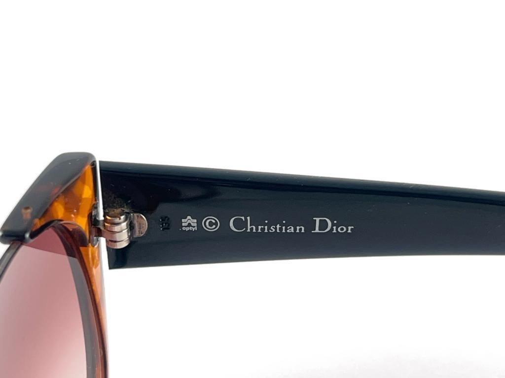 Vintage Christian Dior 2396 Half Frame Gradient Lenses Sunglasses 1980'S Austria For Sale 5