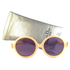 Occhiali da sole vintage Christian Dior 2446 70 Beige Round Optyl for Christian Dior