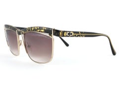 Vintage Christian Dior 2552 90 Oversized Black Sunglasses Optyl 1980's Austria