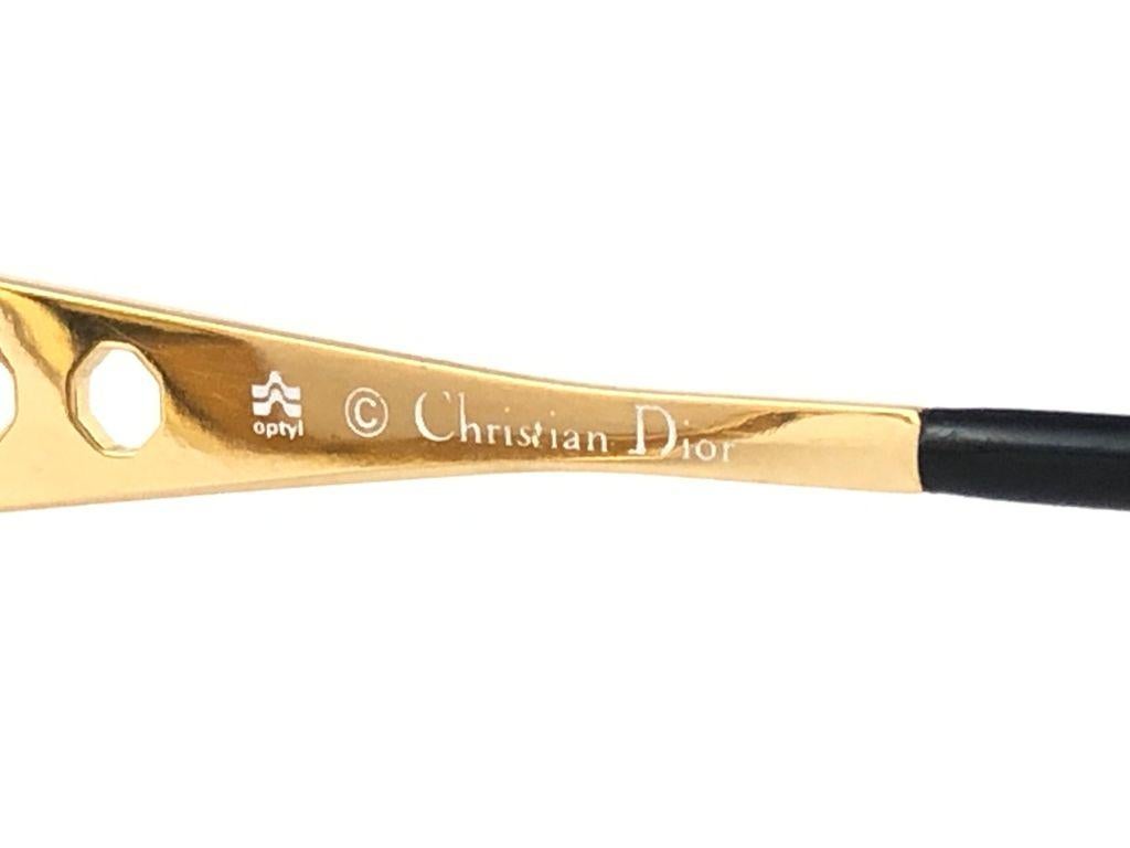 Vintage Christian Dior 2592 Amber & Gold Marbled Sunglasses 1980's Austria 4