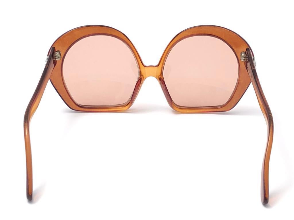 Men's Vintage Christian Dior 738 Amber Translucent Sunglasses Optyl 1960's Austria