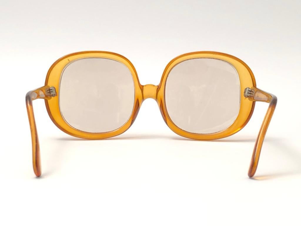 Men's Vintage Christian Dior 843 Amber Translucent Sunglasses Optyl 1960's Austria