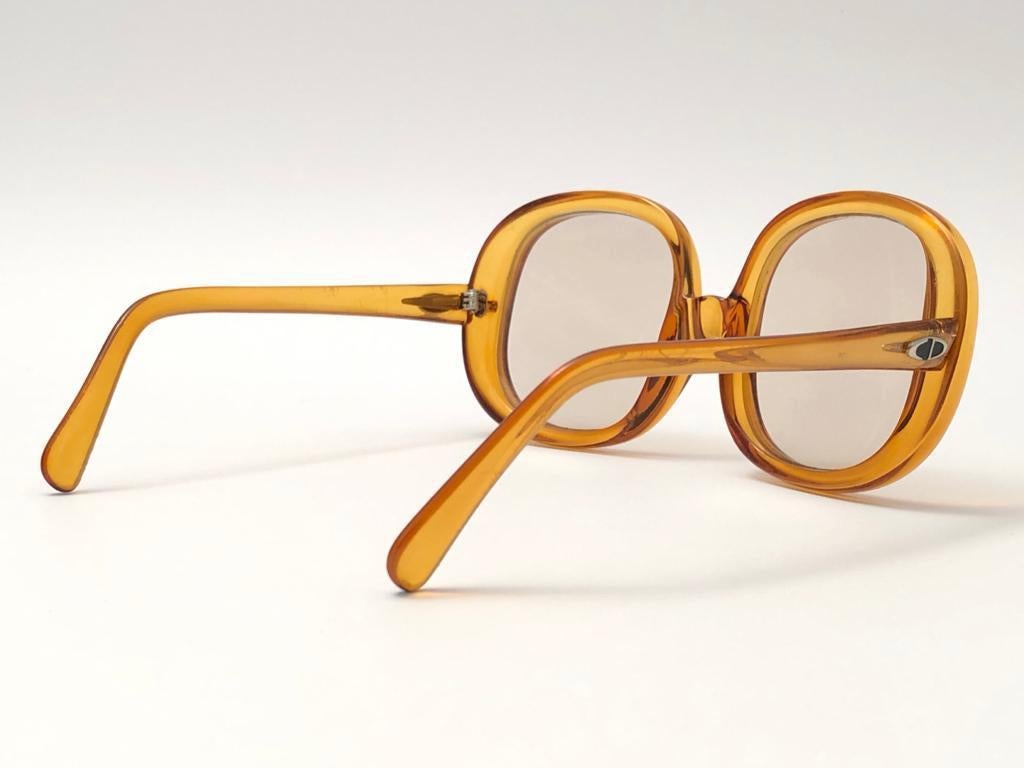 Vintage Christian Dior 843 Amber Translucent Sunglasses Optyl 1960's Austria 1
