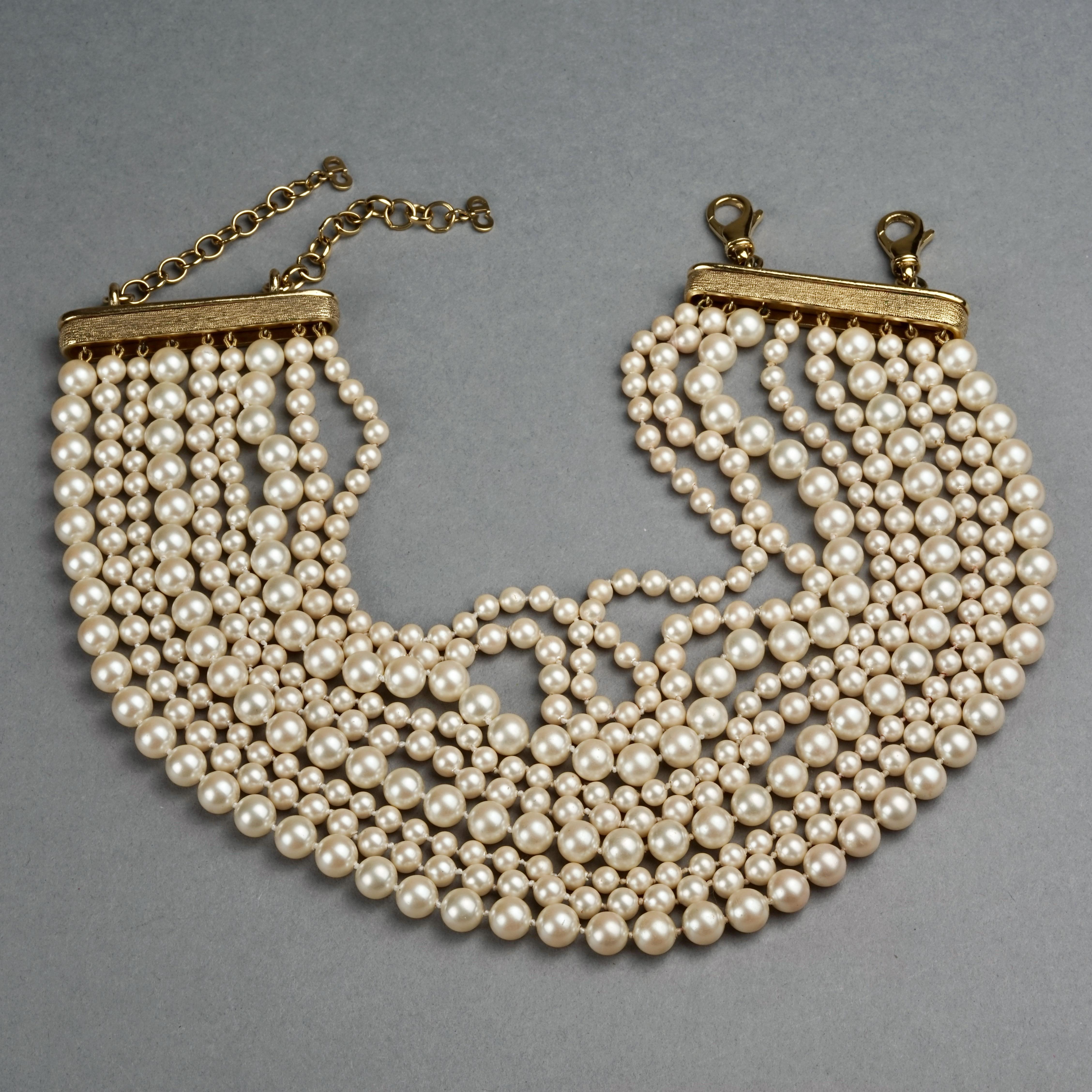 Christian dior pearl choker