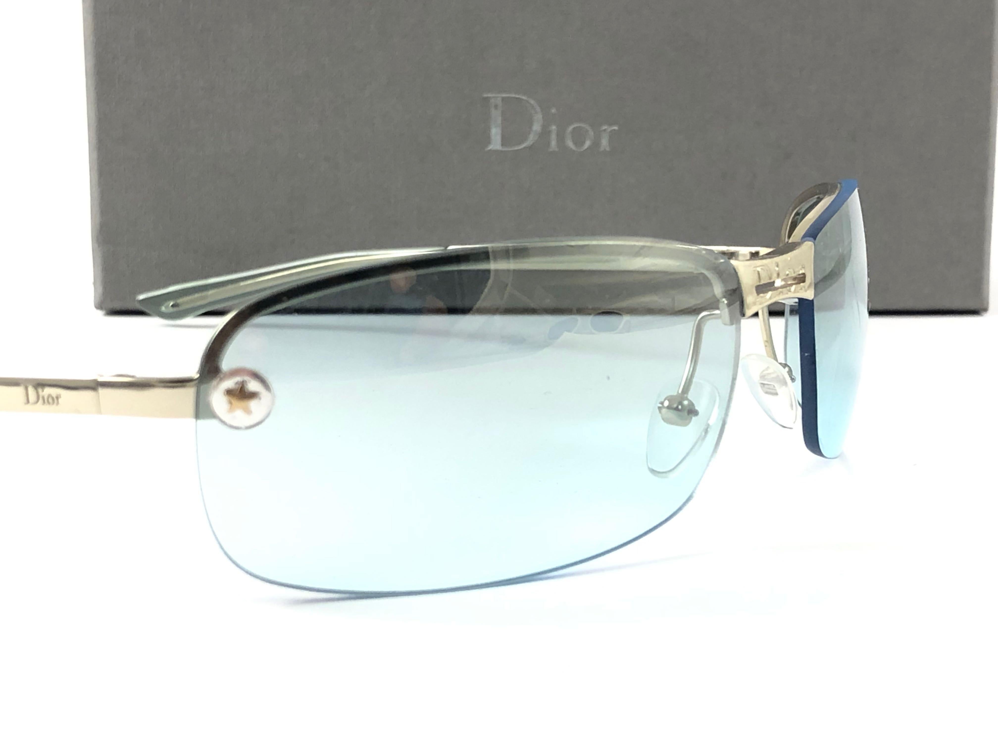 Gray Vintage Christian Dior ADIORABLE Wrap Sunglasses Fall 2000 Y2K