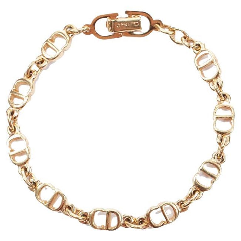 CD Icon Thin Chain Link Necklace Silver-Finish Brass
