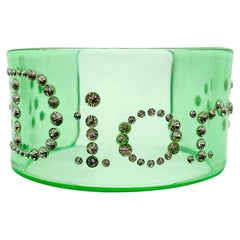 Vintage Christian Dior Apple Green Spell-out Cuff 1990s