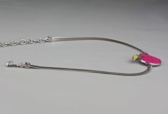 Vintage CHRISTIAN DIOR Apple Logo Pop Enamel Necklace