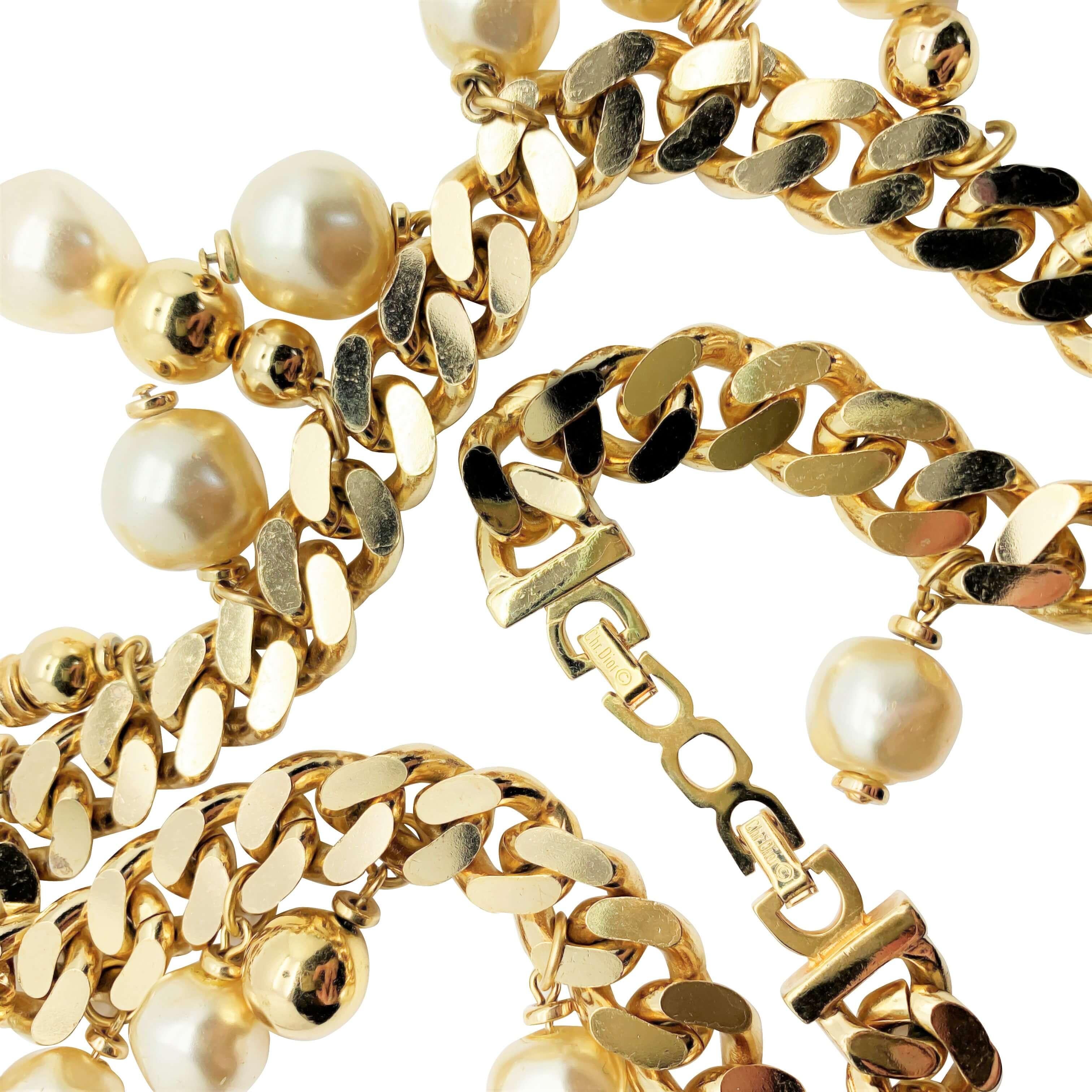 dior necklace pearls