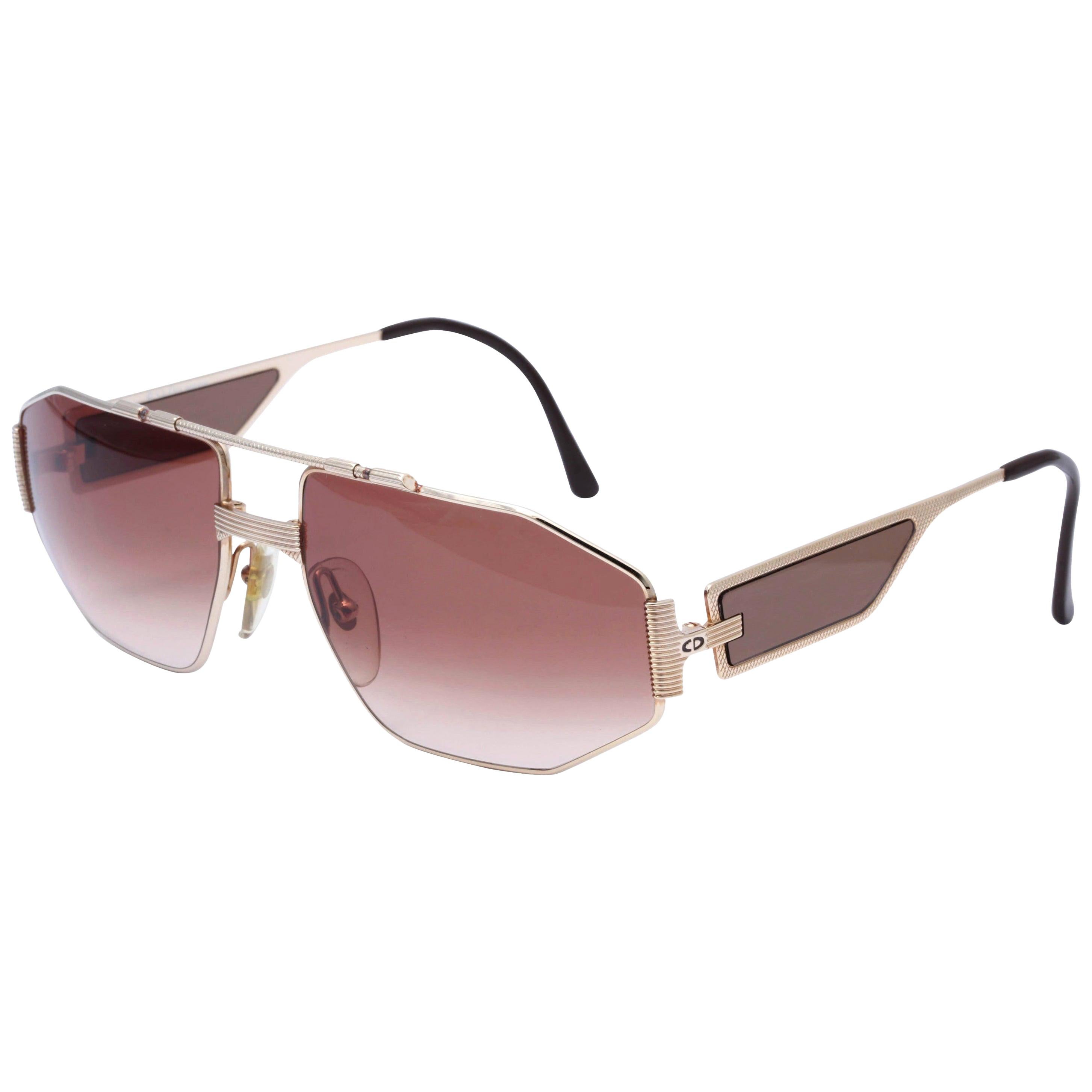 Vintage Christian Dior Aviator Sunglasses For Sale at 1stDibs