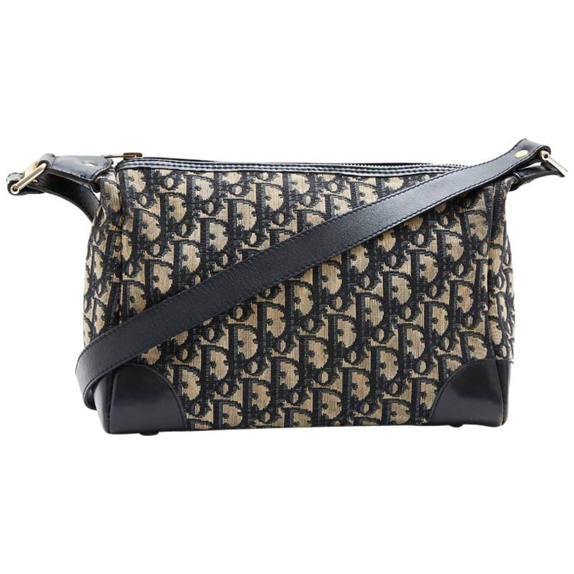 Vintage CHRISTIAN DIOR Bag in Blue Monogram Canvas