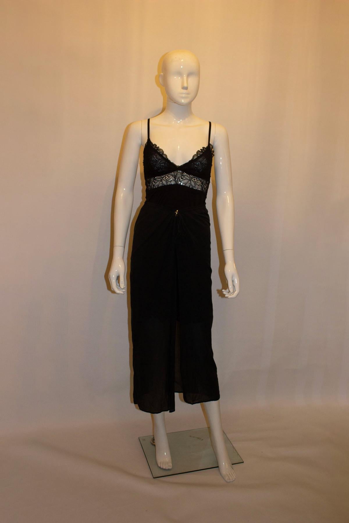 Black Vintage Christian Dior Beach / Night Skirt For Sale
