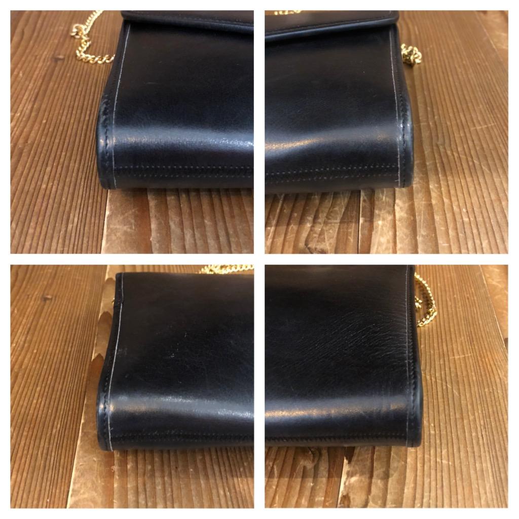 Vintage CHRISTIAN DIOR Black Leather Chain Bag Small For Sale 2