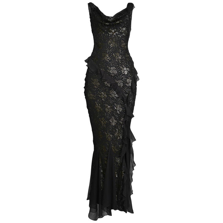 black dior gown