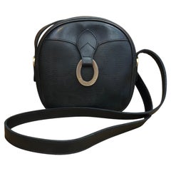 Vintage CHRISTIAN DIOR Black Monogram Canvas Crossbody Bag Unisex Mens