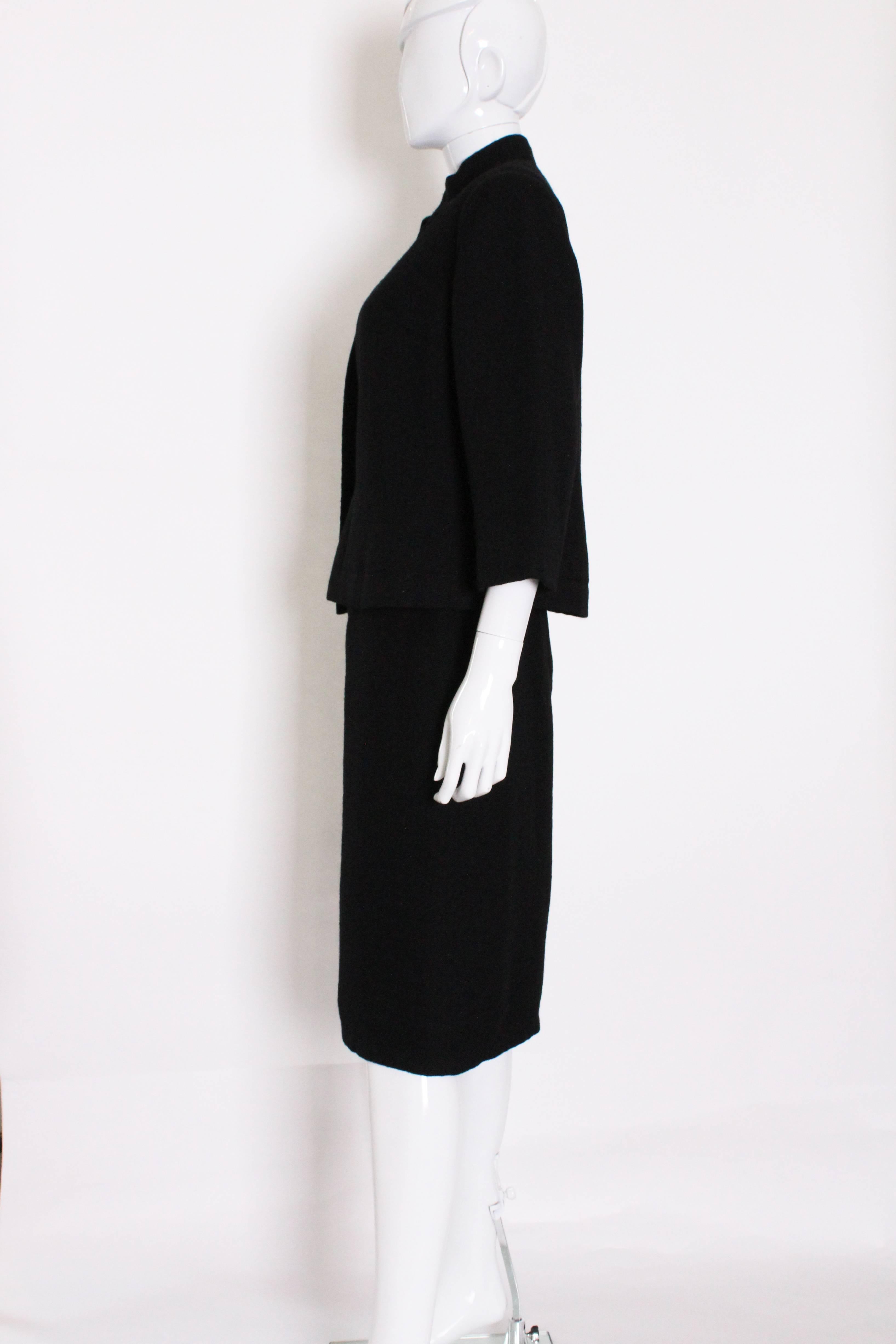 Vintage Christian Dior Black Skirt Suit at 1stDibs