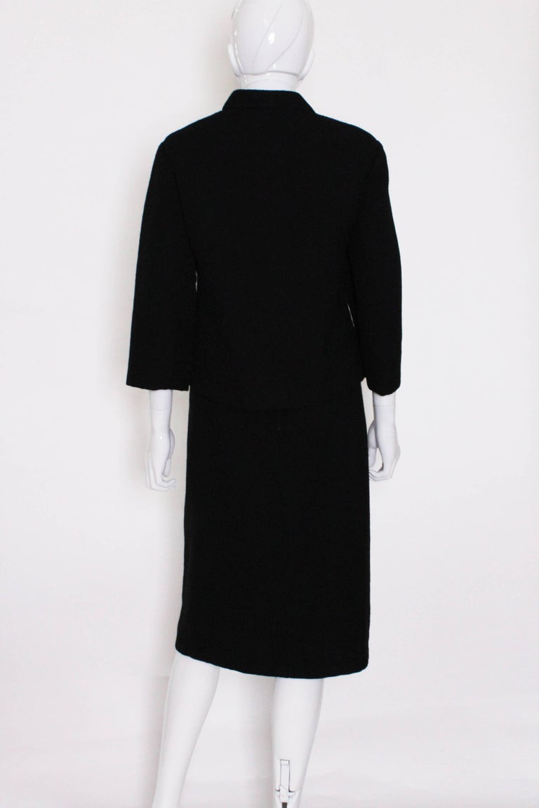 Vintage Christian Dior Black Skirt Suit For Sale at 1stDibs