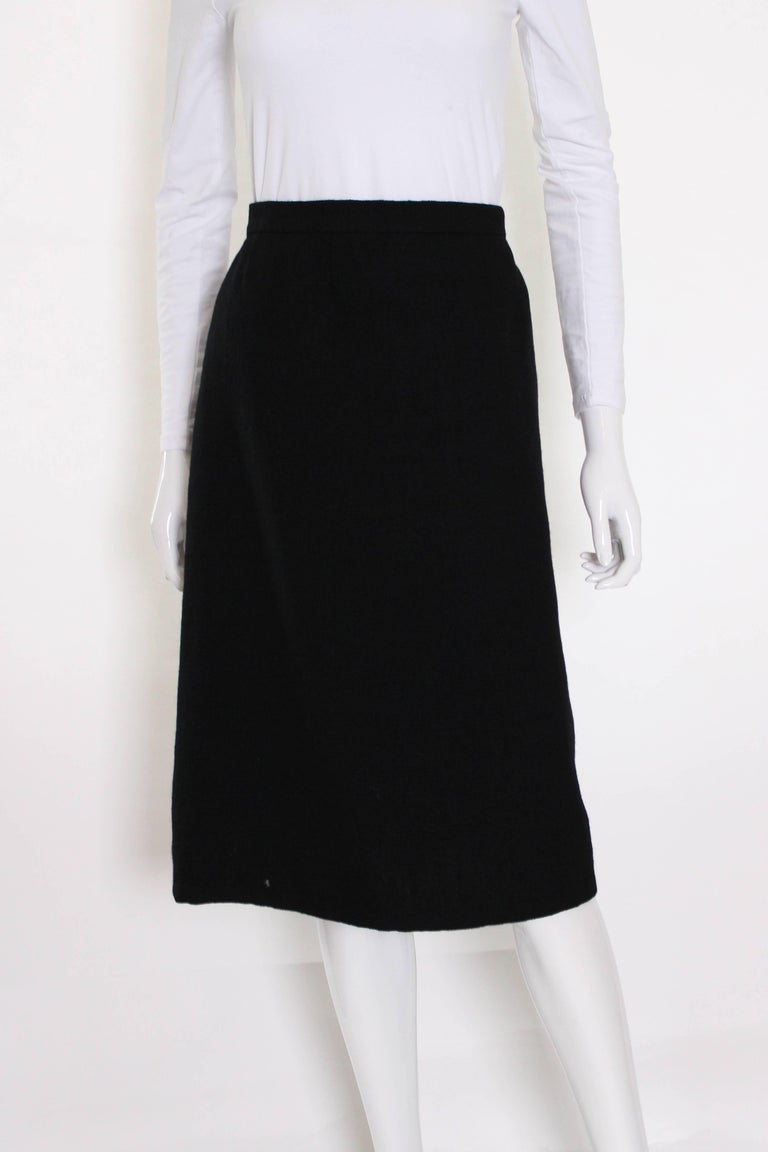 Vintage Christian Dior Black Skirt Suit For Sale at 1stDibs