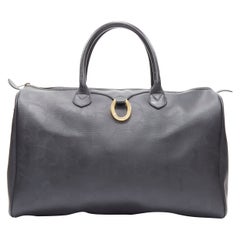 CHRISTIAN DIOR Weekender-Tasche aus beschichtetem Segeltuch mit Monogramm, schwarz XL