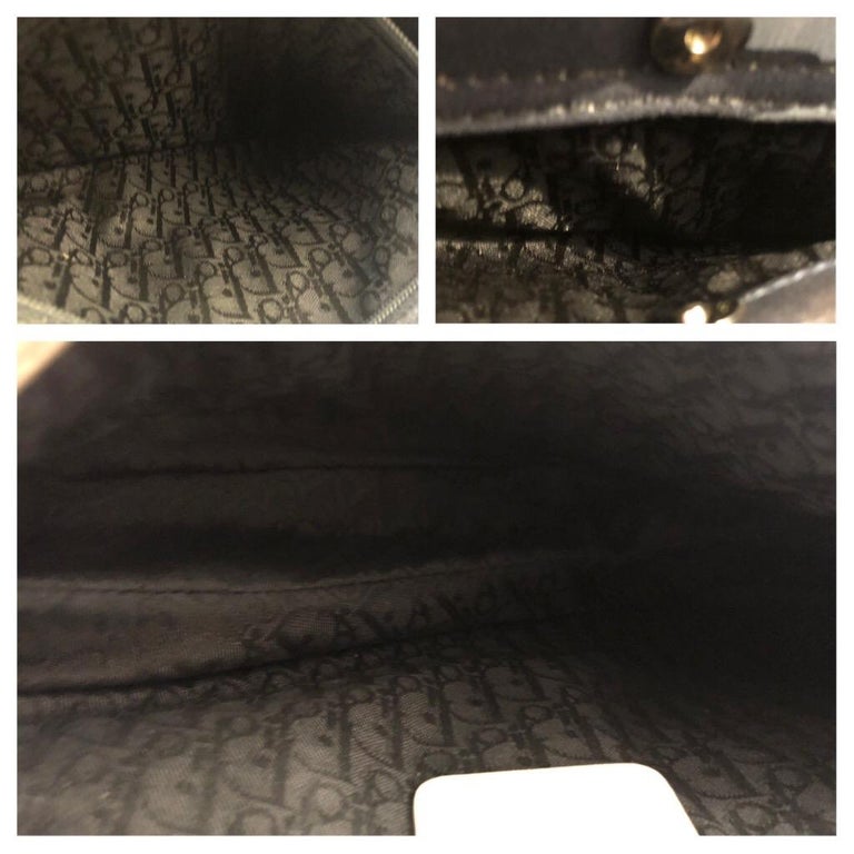 Vintage CHRISTIAN DIOR Blue Camouflage Saddle Bag For Sale at 1stDibs