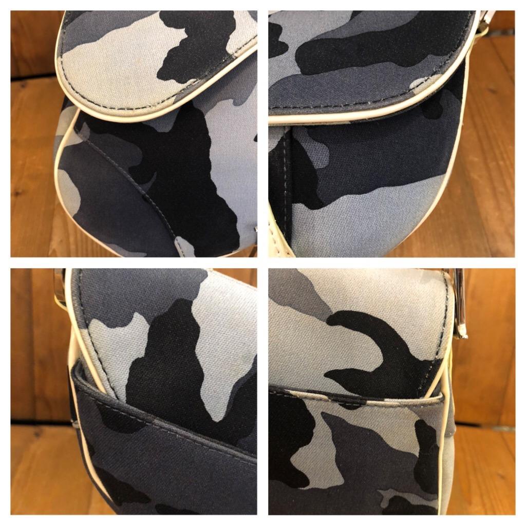 Women's or Men's Vintage CHRISTIAN DIOR Blue Camouflage Saddle Bag 