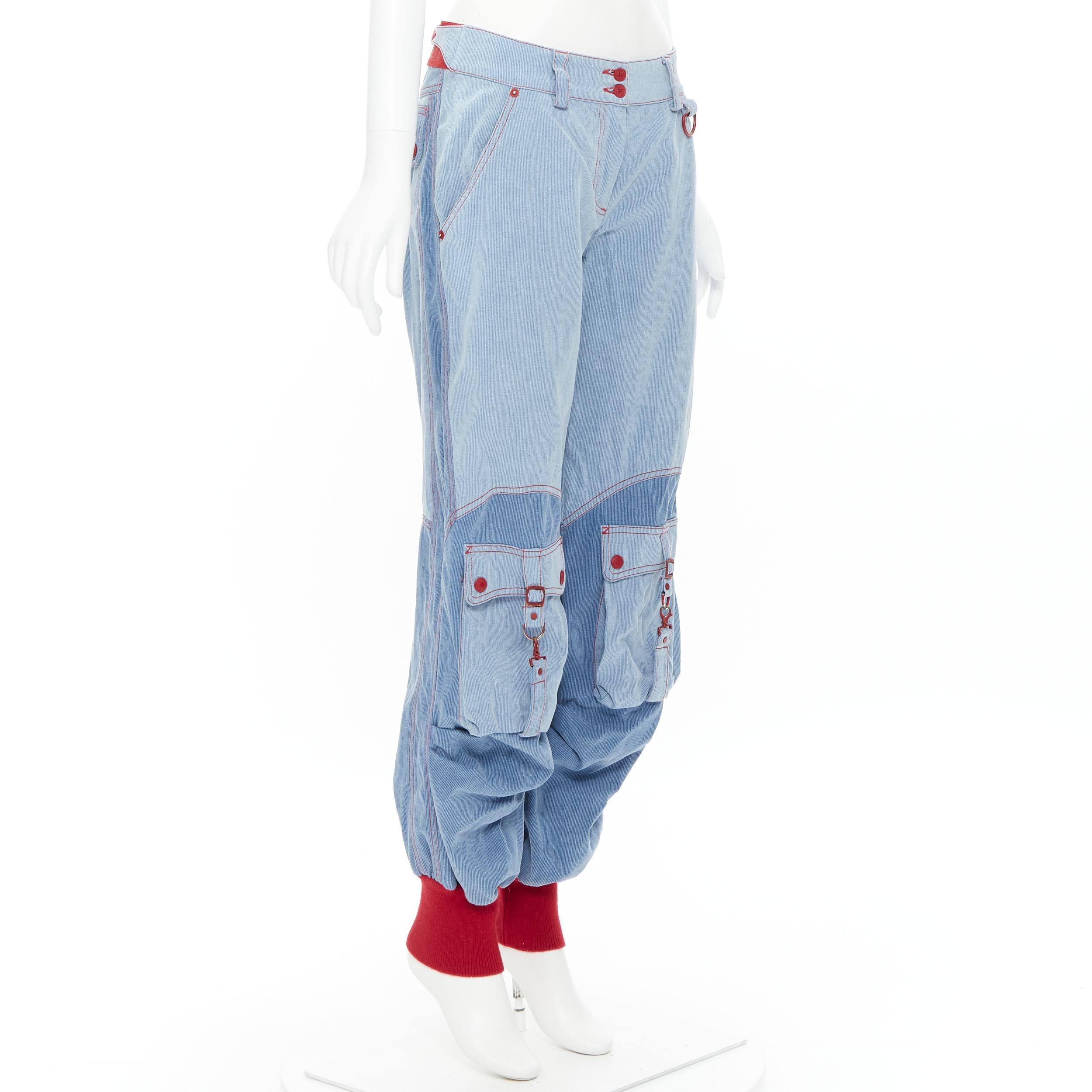 vintage buckle pocket cargo jeans