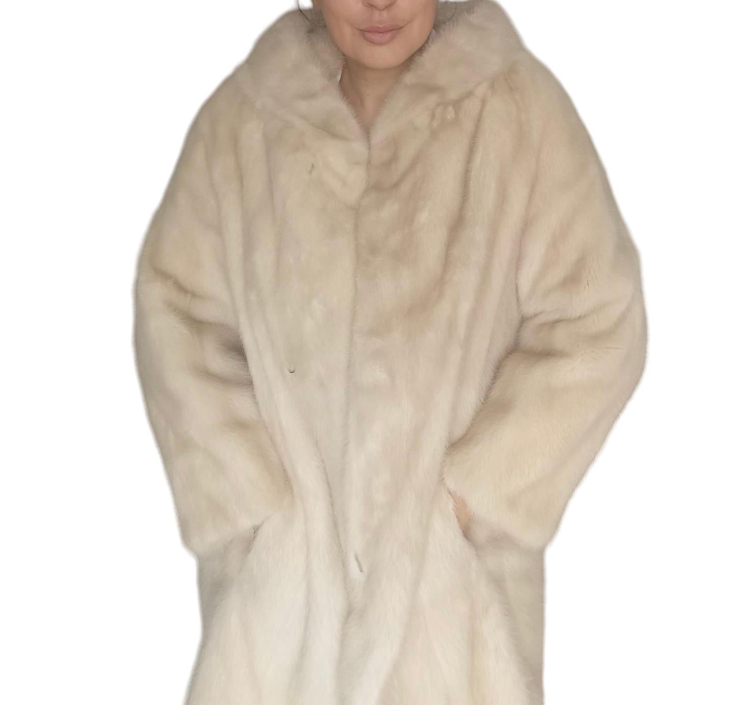 Vintage Christian Dior blush Mink Fur cocktail Coat (Size 6 S) 6